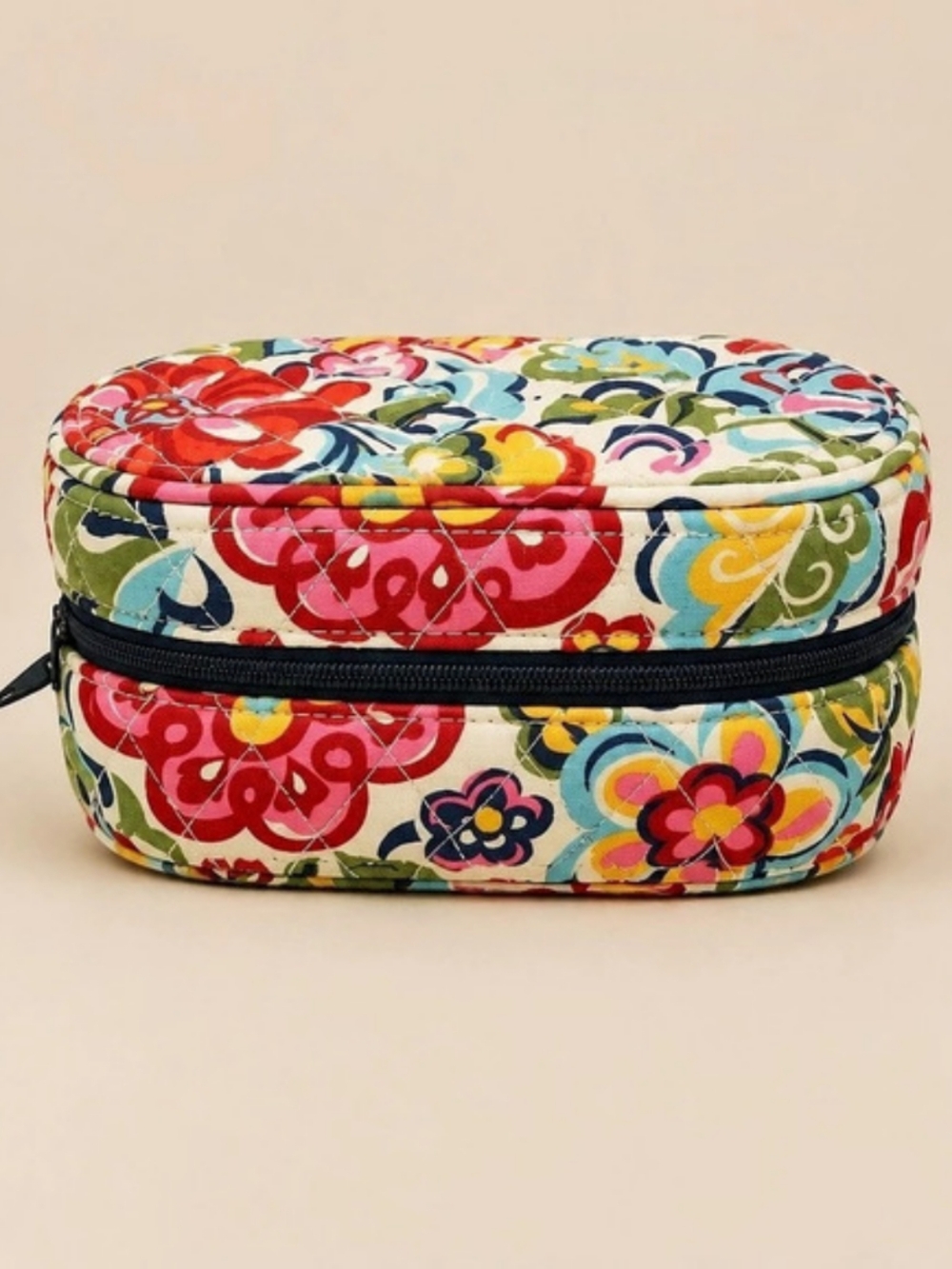 Vera Bradley Quilted Small Zip Cosmetic Case Multicolor
